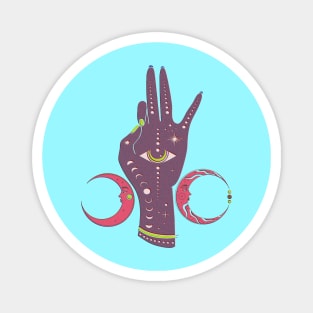 Luna Magic Hand Sign Magnet